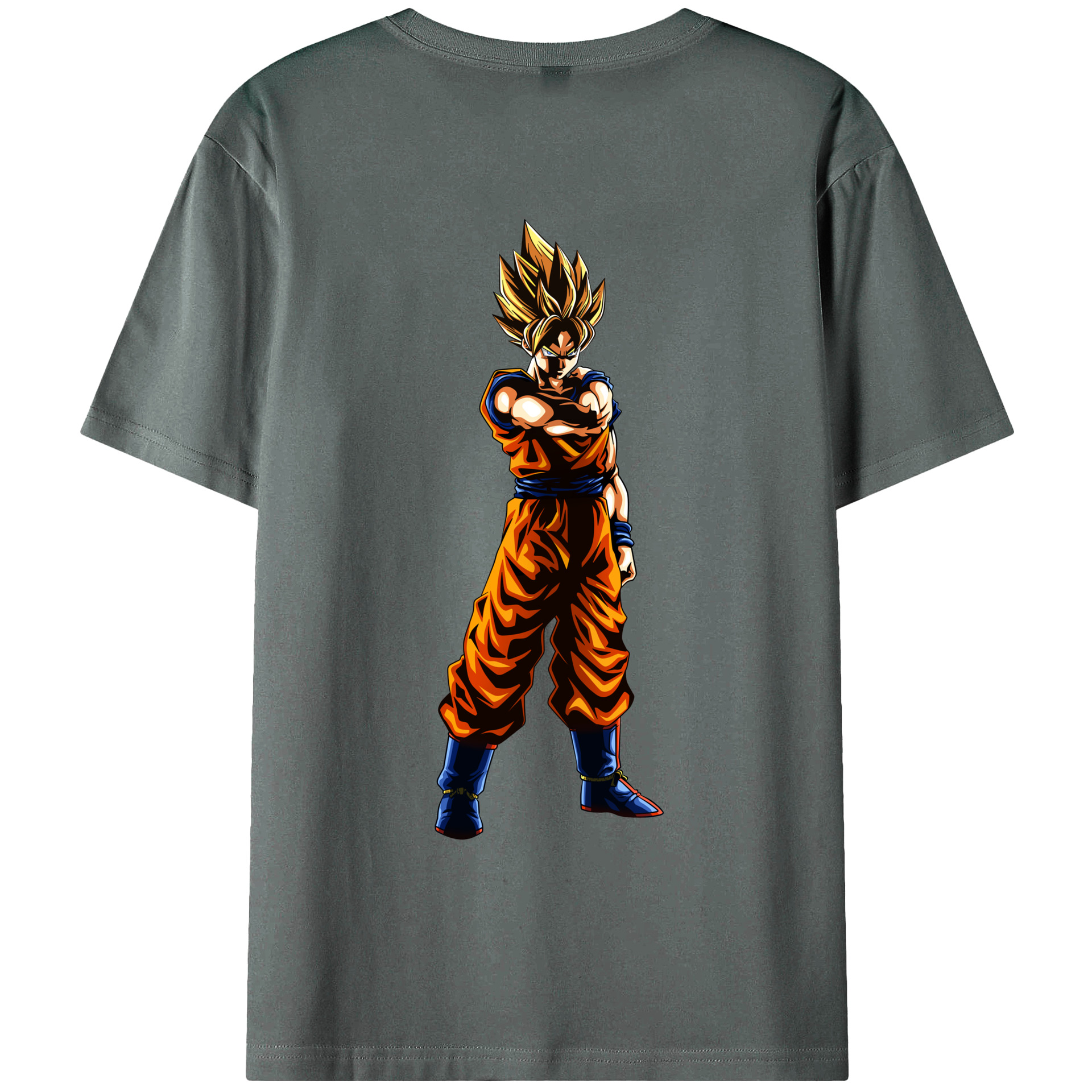 （画像用） ドラゴンボール 孫 悟飯（そんごはん）DRAGON BALL Son Gohan 綿100％ メンズ半袖Tシャツ（バックプリント） 通気性